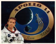 Stuart Roosa signed NASA Apollo 14 original 10x8 inch colour photo inscribed reach for the stars.