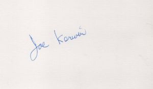 Joseph P. Kerwin signed 5x3 inch white card. From single vendor Space Astronaut collection including