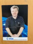 ESA Astronaut Reinhold Ewald signed 6 x 4 inch colour portrait promo photocard. From single vendor