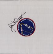 James McDivitt signed 9x9 inch BETA Apollo IX patch. From single vendor Space Astronaut collection
