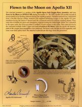 Charles Conrad Jr signed 10x8 inch Flown to the moon Apollo XII Space Suit Oxygen Hose Sample
