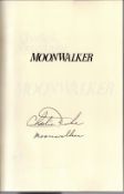 Charlie Duke signed hardback book titled Moonwalker 284 pages signature on the inside title page.