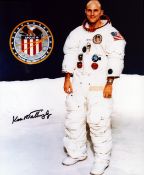 Thomas K. Mattingly, II signed Apollo 16, 10x8 inch colour photo pictured in space suit. From single