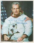 Donald K. Slayton signed NASA original 10x8 inch colour photo dedicated. From single vendor Space