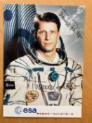 ESA Astronaut Thomas Reiter signed 6 x 4 inch colour portrait promo photocard. From single vendor