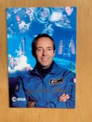 ESA Astronaut Jean-Francois Clervoy signed 6 x 4 inch colour portrait promo photocard. From single