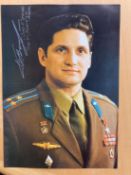 Cosmonaut Boris Volynov signed 12 x 8 inch colour portrait photo.. From single vendor Space