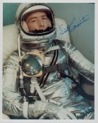 Scott Carpenter signed 10x8inch colour photo in spacesuit. From single vendor Space Astronaut