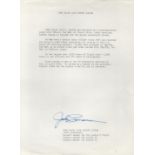Jack Lousma signed bio on A4 sheet. From single vendor Space Astronaut collection including NASA