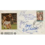 Football Legends Mexico 70 multi signed cover signatures include Gerd Muller, Teofilo Cubillas and