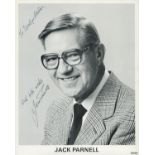 Jack Parnell signed 10x8 inch black and white vintage photo dedicated. Good condition. All