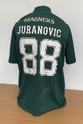 Josip Juranovic signed Celtic replica away shirt signature on back. Size XL. Good condition. All