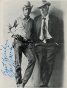 Lee Marvin American Actor Signed With Paul Newman Cut Picture. Good condition. All autographs are
