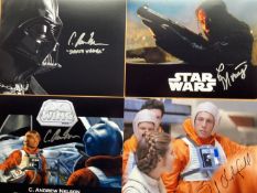 Star Wars signed collection. 14 10 x 8-inch photos including C Andrew Nelson Darth Vadar, Gloria