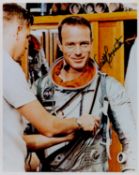 Space Astronaut Scott Carpenter signed 10x8inch colour photo in spacesuit. Good condition. All