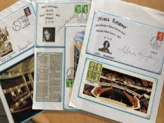 Classical Music Signed Collection 10 display pages with covers, photos include John Williams, Dame