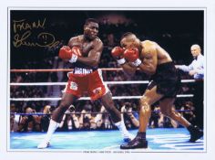 Football Autographed Frank Bruno 1996 Photographic Edition: Col, Measuring 16 X 12 Depicting Bruno