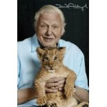 David Attenborough signed 12x8 inch colour photo. Good condition. All autographs are genuine hand