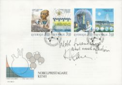 Kofi Annan signed Nobel Peace Prize cover double PM Stockholm 29.11.98 Nobelpristgare-Kemi. Good