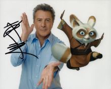 Dustin Hoffman signed Kung Fu Panda 10x8 inch colour animated photo. Good condition. All