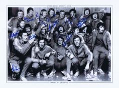 Football Autographed Rangers 1972 Photographic Edition : B/W, Measuring 16 X 12 Depicting Rangers