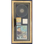 Louis Armstrong 34x16 mounted and framed signature piece includes signed album page, vintage