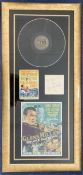 Louis Armstrong 34x16 mounted and framed signature piece includes signed album page, vintage