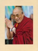 Dalai Lama signed 6x4 inch approx. colour photo. Good condition. All autographs are genuine hand