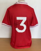 Alan Kennedy signed Liverpool F.C retro replica European cup final 1984 shirt signature on back.