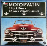 Chuck Berry signed Motorvatin album sleeve includes 33 rpm vinyl record signature on front. Good
