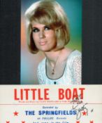 Dusty Springfield Singer Signed Vintage Cut Sheet Music 'Little Boat' With Photo. Good condition.