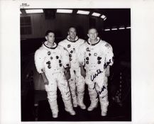 Space Apollo Astronaut Frank Borman signed NASA original 10x8 inch black and white photo pictured in