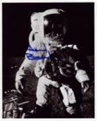 Space Apollo Astronaut Alan Bean signed 10x8 inch black and white photo pictured during the APOLLO
