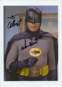 Adam West signed 8x6 inch Batman colour photo dedicated. Good condition. All autographs are