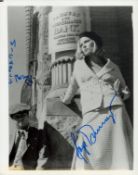 Michael Pollard and Faye Dunnaway signed Bonnie and Clyde 10x8 inch black and white photo. Good