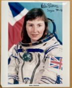 Space Helen Sharman signed colour 10 x 8-inch white space suit photo inscribed Soyuz TM12. 1st