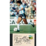 Diego Maradona signed Argentina 1978 commemorative cover PM Da De Emision Argentina 4 Feb 1978,