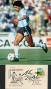 Diego Maradona signed Argentina 1978 commemorative cover PM Da De Emision Argentina 4 Feb 1978,