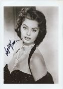 Sophia Loren signed 8x6 inch black and white photo. Good condition. All autographs are genuine