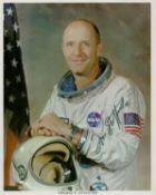 Space Astronaut Thomas P Stafford signed 10x8inch colour official NASA photo. Good condition. All