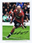 Football Autographed Wayne Rooney 2011 Photographic Edition: Col, Measuring 16 X 12 Depicting The