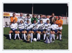 Football Autographed Derby County 1972 Photographic Edition: Col, Measuring 16 X 12 Depicting