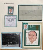 Sir Malcolm Sargent music autograph album page, set on A4 descriptive page with corner mounts and