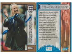 Sven Göran Eriksson signed Topps England Football Trading Card 3.5x2.5 Inch. Is a Swedish football