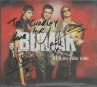 Multi signed Christian Burns, Ste McNally and Mark Barry signed in black ink CD sleeve include CD.