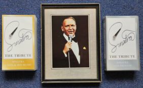 Frank Sinatra collection includes signed 12x9 inch overall framed colour photo and two vintage VHS