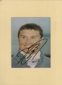 David Coulthard signed colour photo 10x8 Inch mounted overall size 15.75x11.75 Inch. Is a British