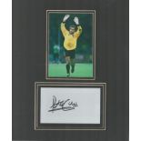Peter Shilton signed signature piece 5x3 Inch include colour photo 6x4 Inch mounted overall size