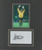 Peter Shilton signed signature piece 5x3 Inch include colour photo 6x4 Inch mounted overall size