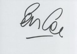 Sebastian Coe signed Autograph 5x3.25 Inch. British athlete and politician. Good condition. All